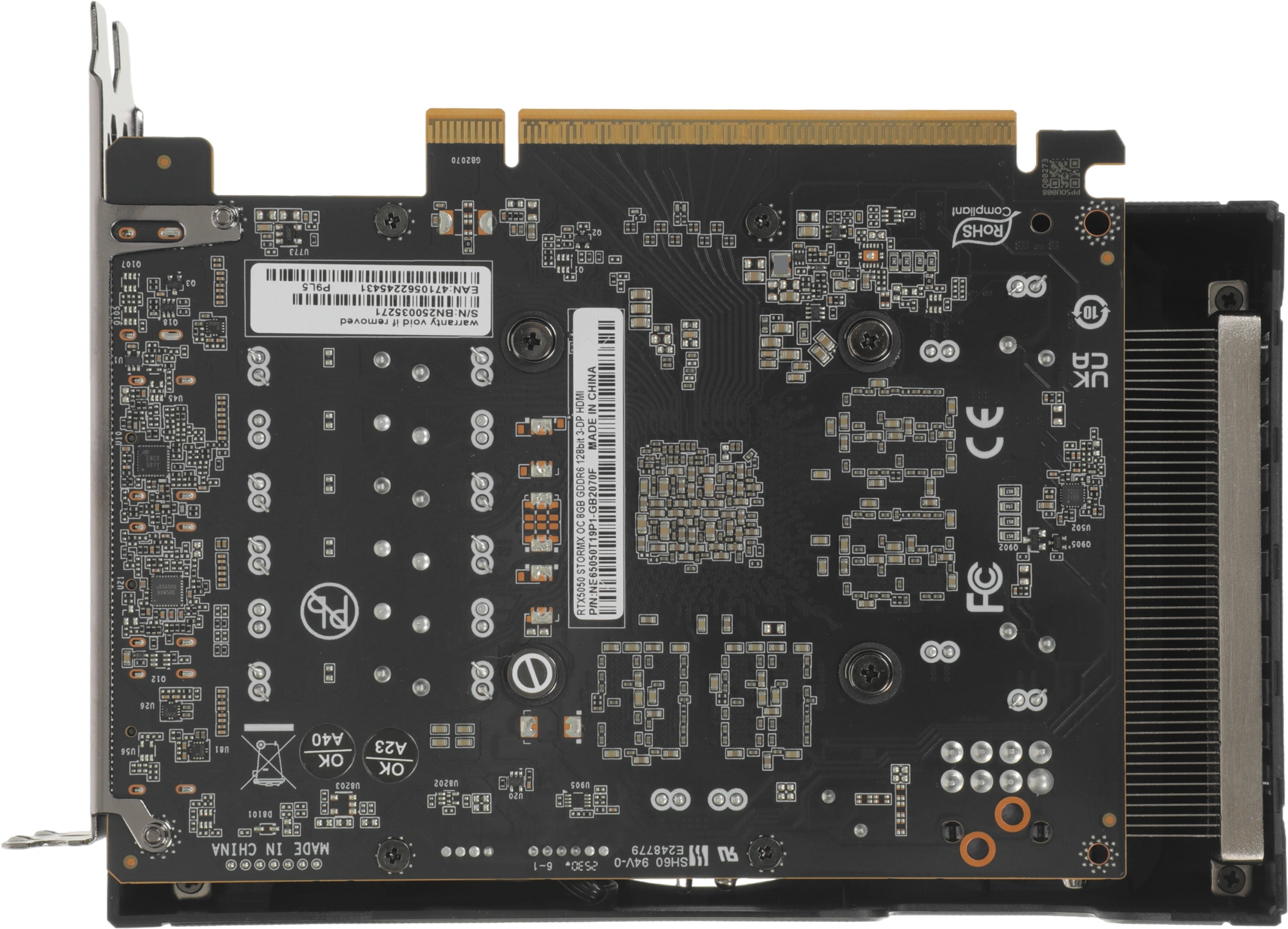 Видеокарта Palit PCI-E 5.0 PA-RTX5050 STORMX OC NVIDIA GeForce RTX 5050 8Gb 128bit GDDR6 2317/20000 HDMIx1 DPx3 HDCP Ret