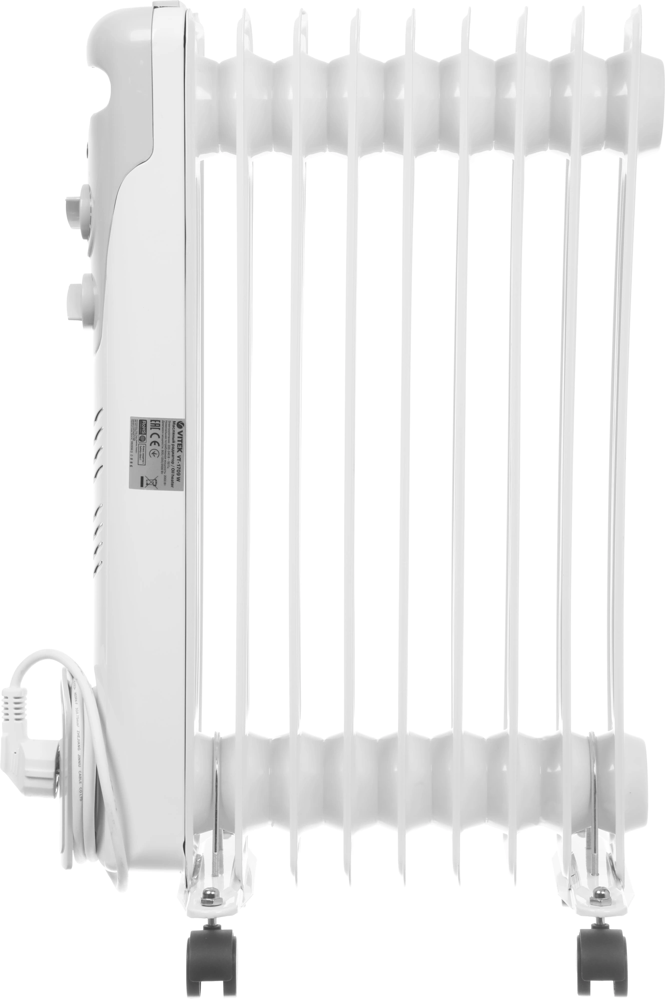 Радиатор масляный Vitek VT-1709 2000Вт белый