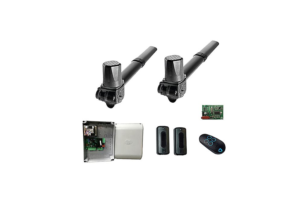 KR310 RC combo KIT - Комплект автоматики для двухстворчатых распашных ворот на основе привода KR310 (блок управления ZF1N, с динамическим кодом, фотоэлементы)