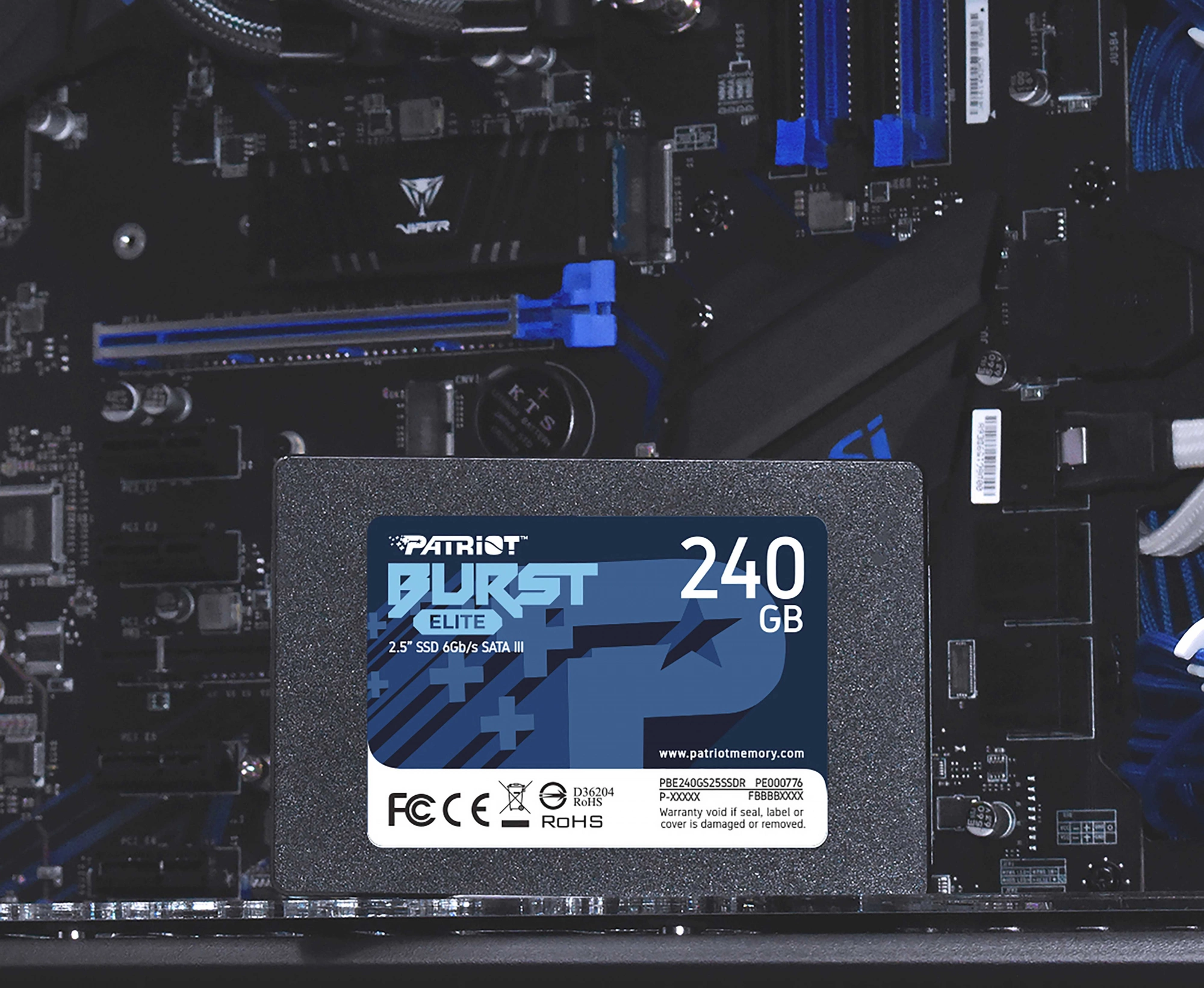 Накопитель SSD Patriot SATA-III 240GB PBE240GS25SSDR Burst Elite 2.5"