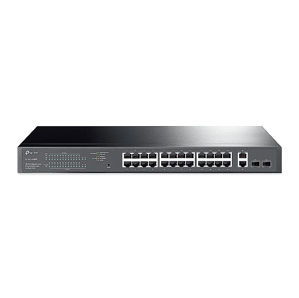 TL-SG1428PE - Easy Smart 28‑портовый гигабитный коммутатор TP-Link с 24 портами PoE+