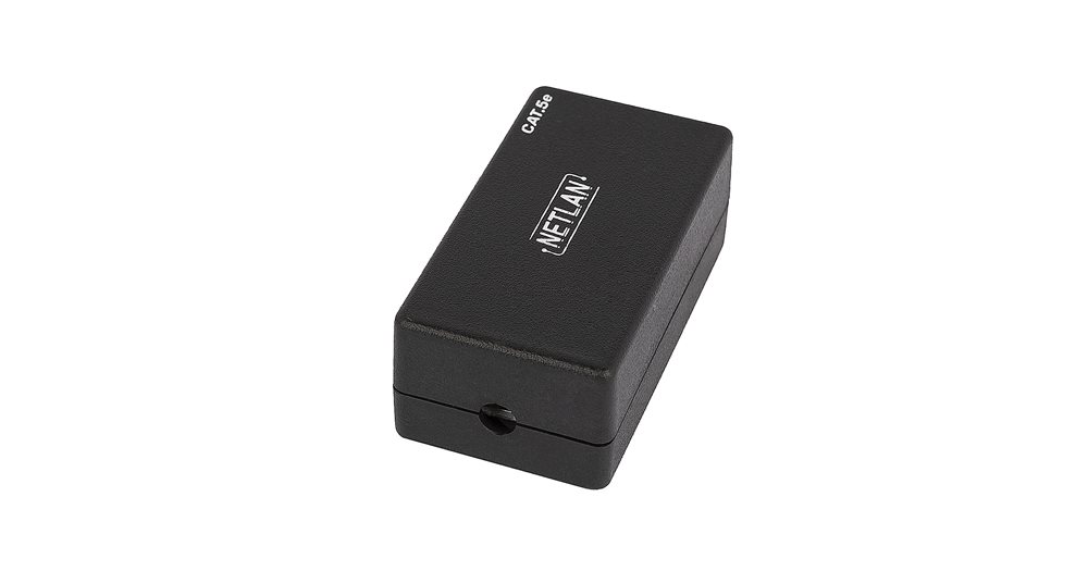 EC-UCB-IDC-UD2-BK-10 - Кабельный соединитель NETLAN IDC-IDC, Кат.5e (Класс D), 100МГц, KRONE, T568A/B, неэкранированный, черный, уп-ка 10шт.