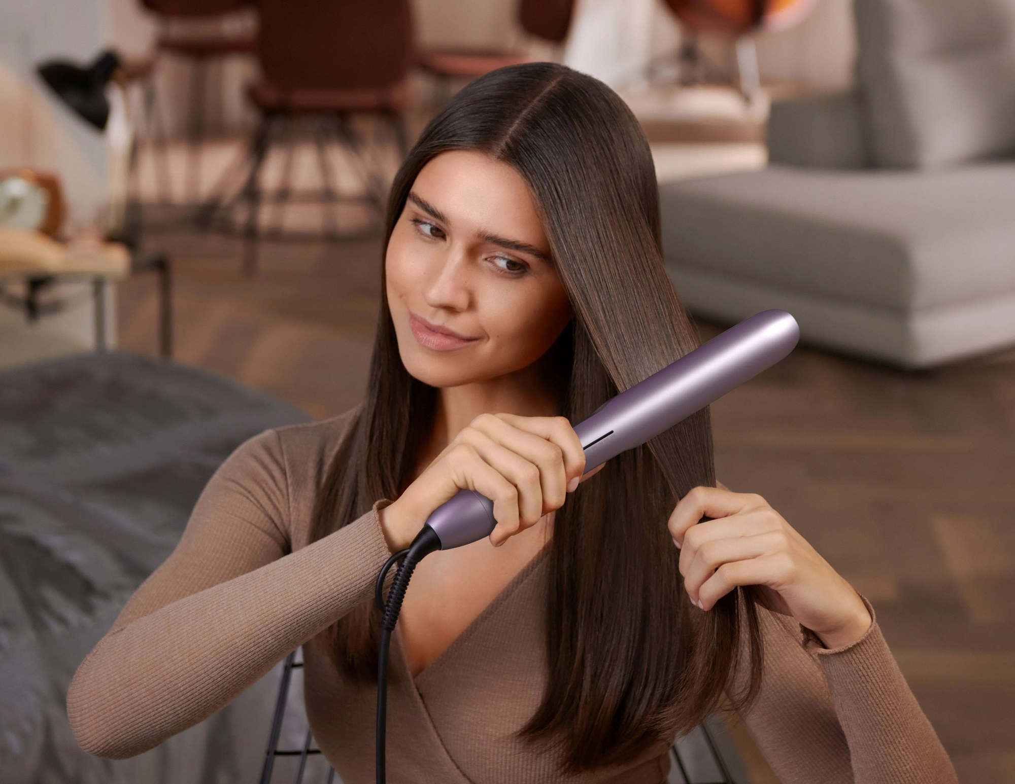 Выпрямитель Philips BHS530/00 розовый макс.темп.:230С покрытие:керамическое с арган.маслом