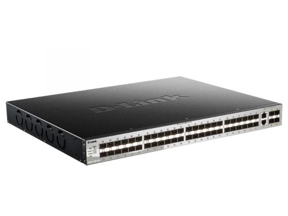 DGS-3130-54S/A1A PROJ Управляемый L3 стекируемый коммутатор D-Link с 48 портами 1000Base-X SFP, 2 портами 10GBase-T и 4 портами 10GBase-X SFP+