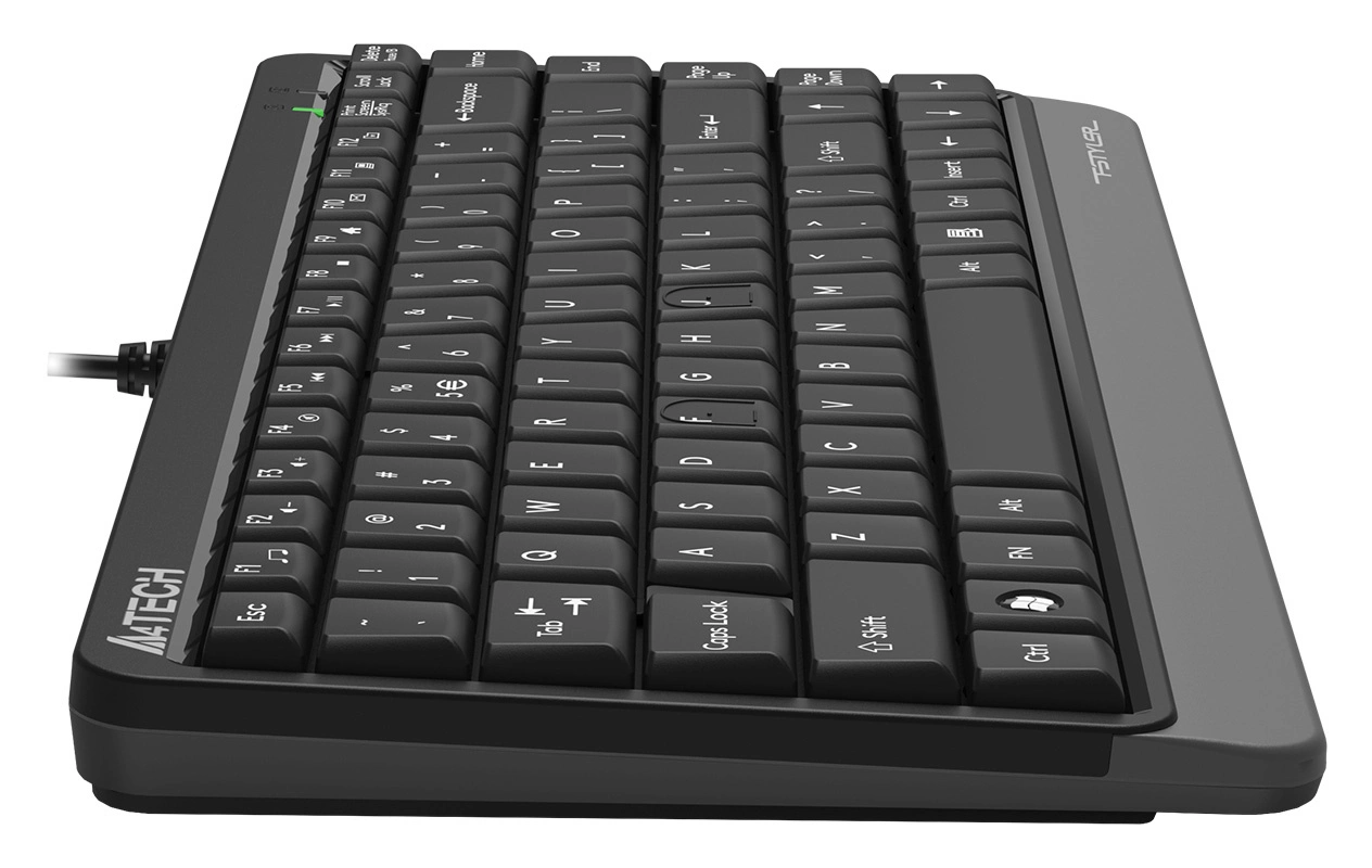 Клавиатура A4Tech FKS11 черный/серый USB (FKS11 GREY) кабель 1.5м