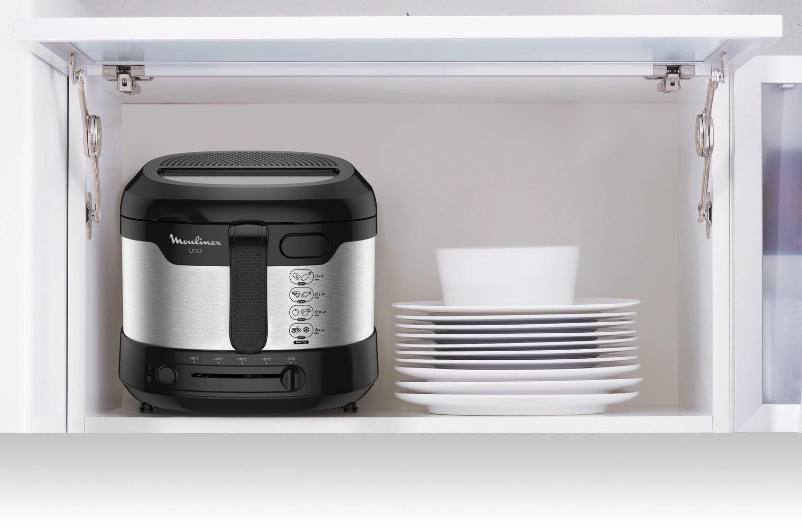 Фритюрница Moulinex AF215D10 1600Вт серебристый/черный