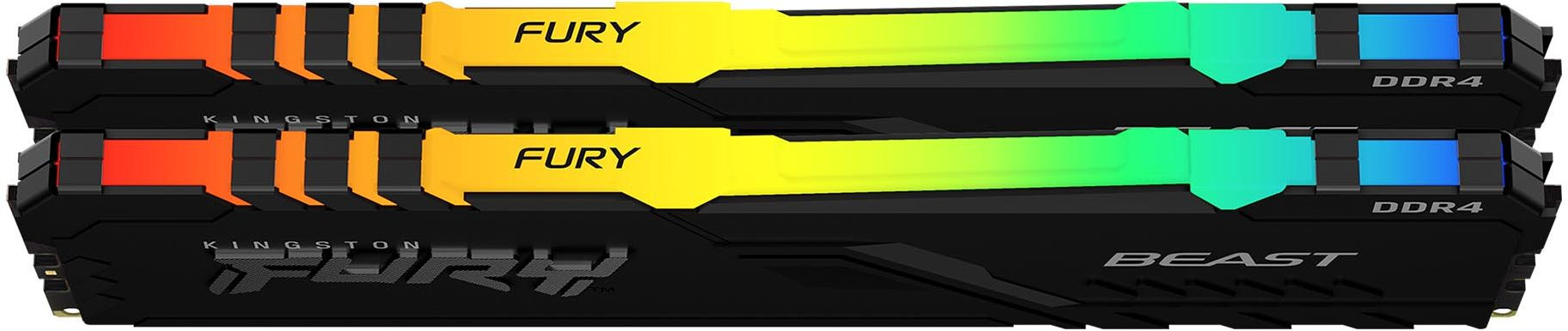 Память DDR5 2x16Gb 5600MHz Kingston KF556C40BBAK2-32 Fury Beast Black RGB RTL Gaming PC5-44800 CL40 DIMM 288-pin 1.25В single rank с радиатором Ret