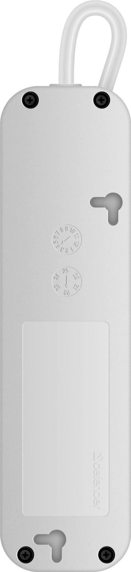 Сетевой удлинитель Defender S318 1.8м (3 розетки) белый (пакет ПЭ)