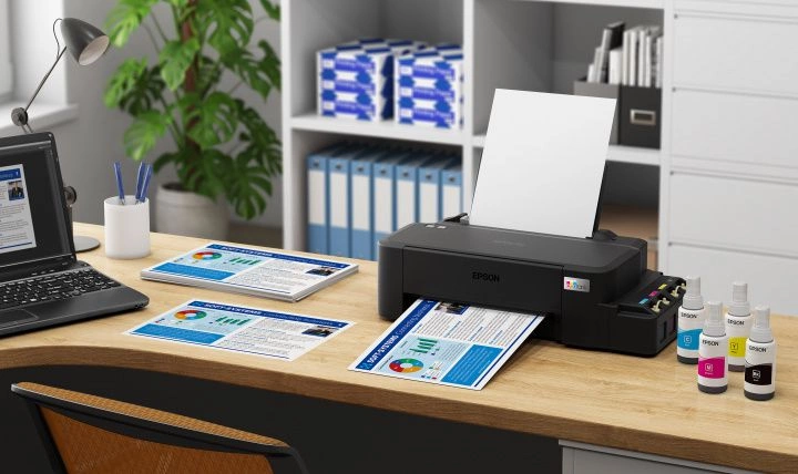 Принтер струйный Epson L121 (C11CD76414/413/505/504) A4 черный