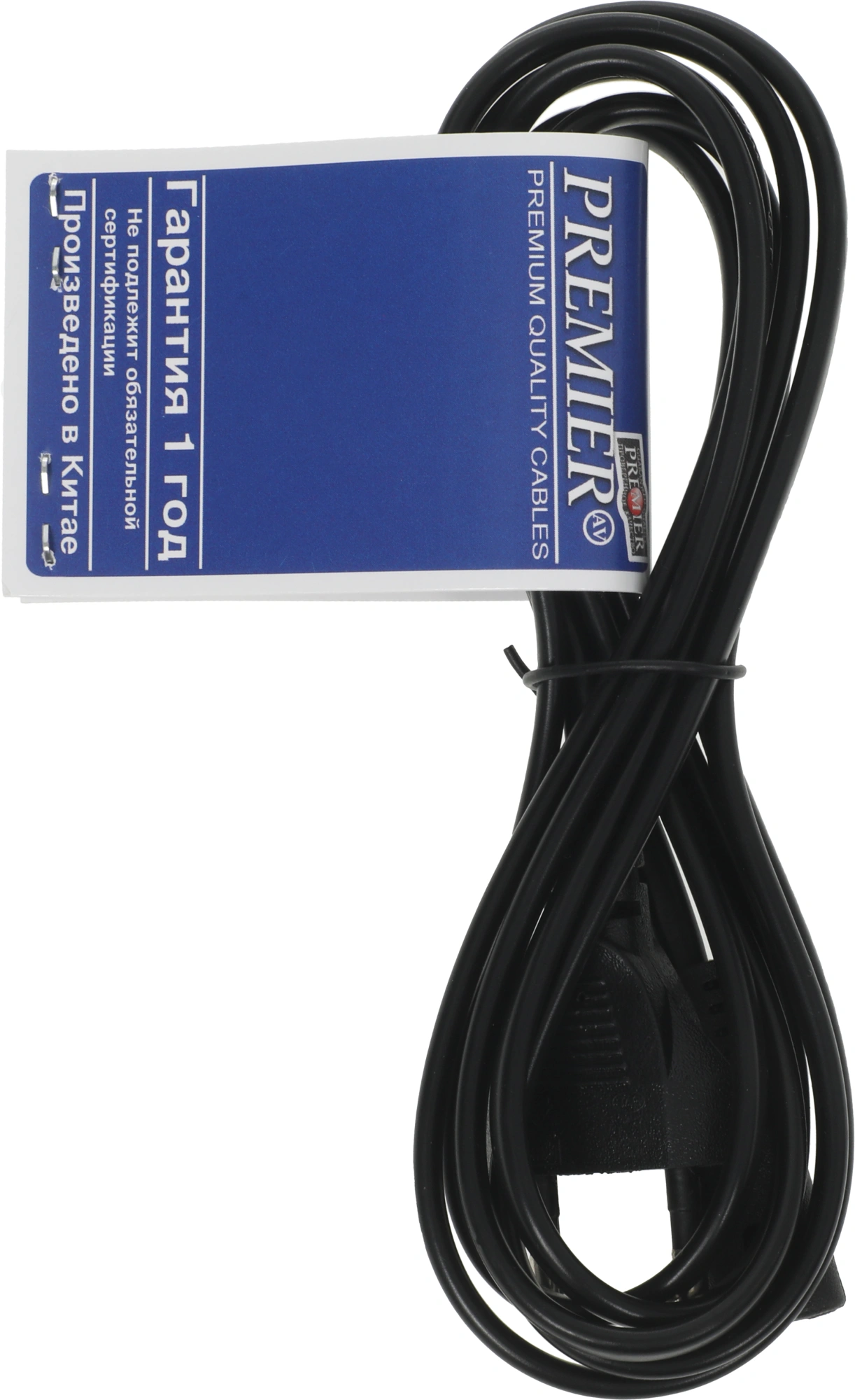 Кабель Premier 5-180 IEC C7 (2-pin) Евровилка 1.8м (5-180(0.5) 1.8) черный (Bulk)