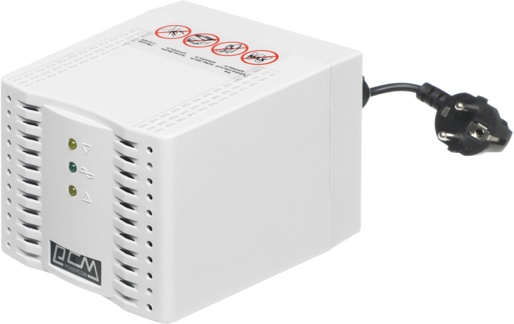 Стабилизатор напряжения Powercom TCA-1200 600Вт 1200ВА белый