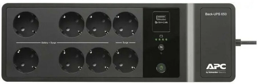 Источник бесперебойного питания APC Back-UPS BE650G2-GR 400Вт 650ВА черный
