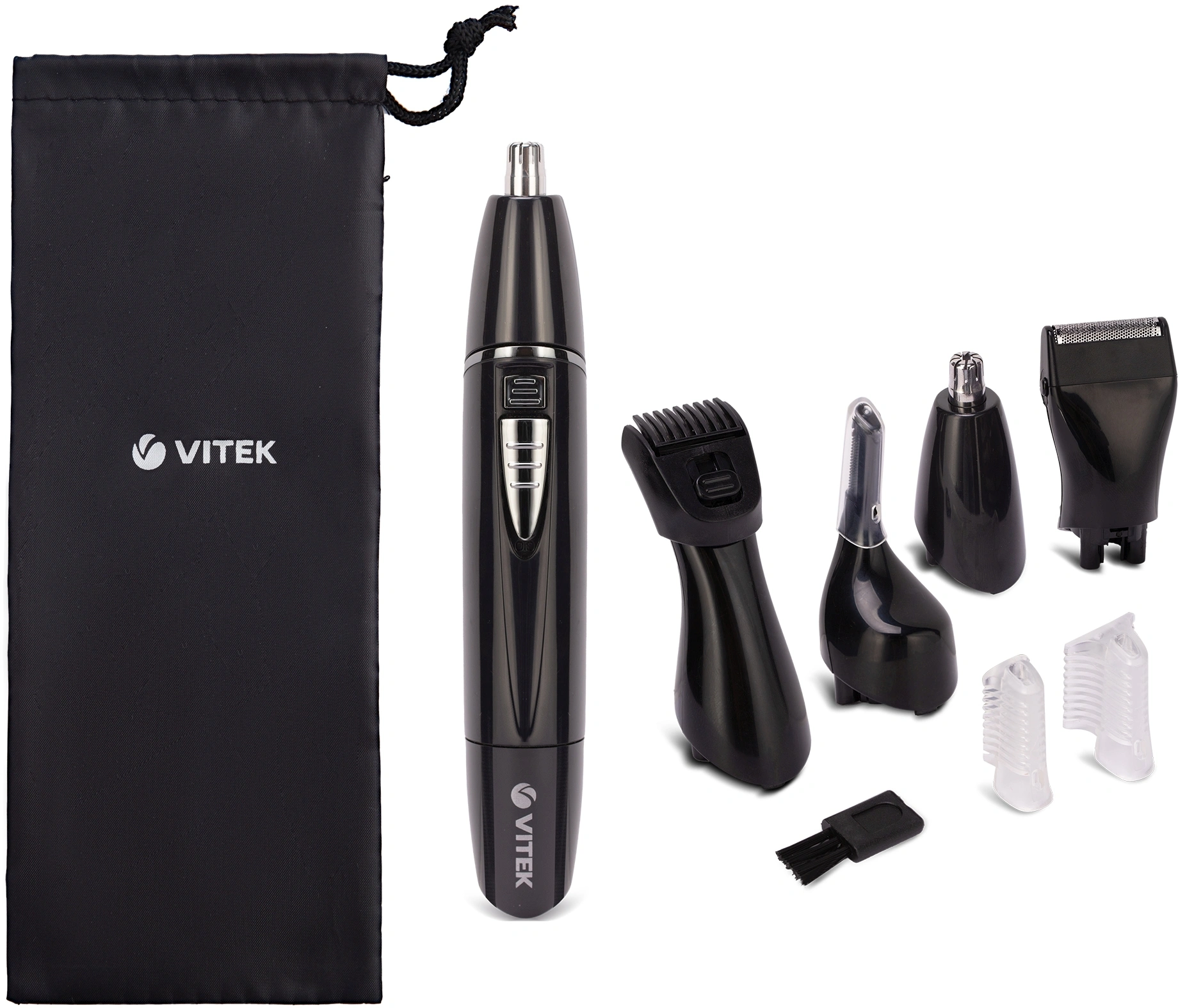 Триммер Vitek VT-2545 черный (насадок в компл:4шт)