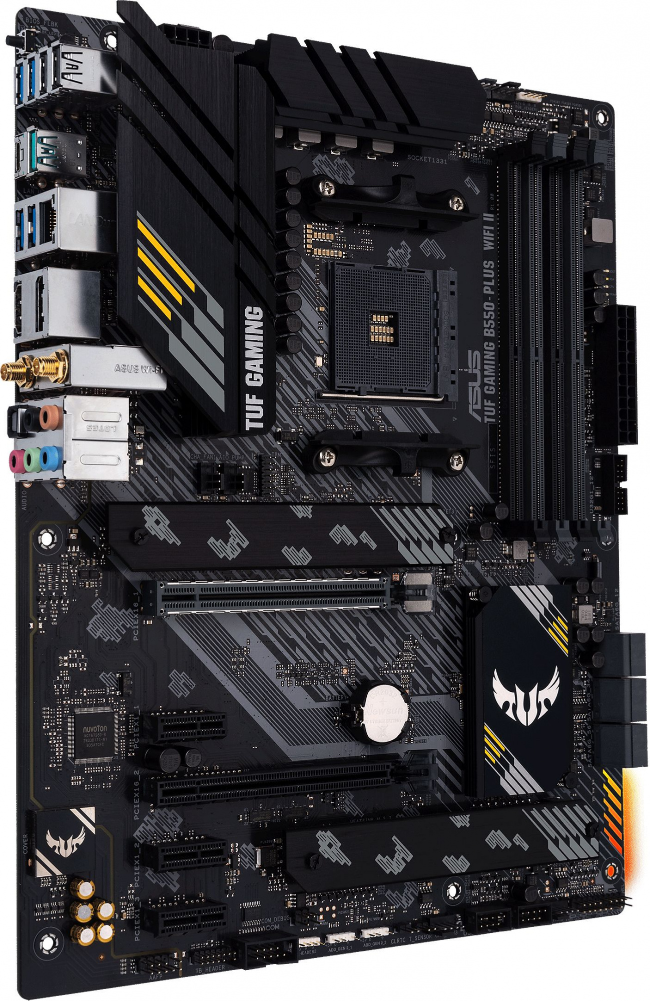 Материнская плата Asus TUF GAMING B550-PLUS WIFI II Soc-AM4 AMD B550 4xDDR4 ATX AC`97 8ch(7.1) 2.5Gg RAID+HDMI+DP