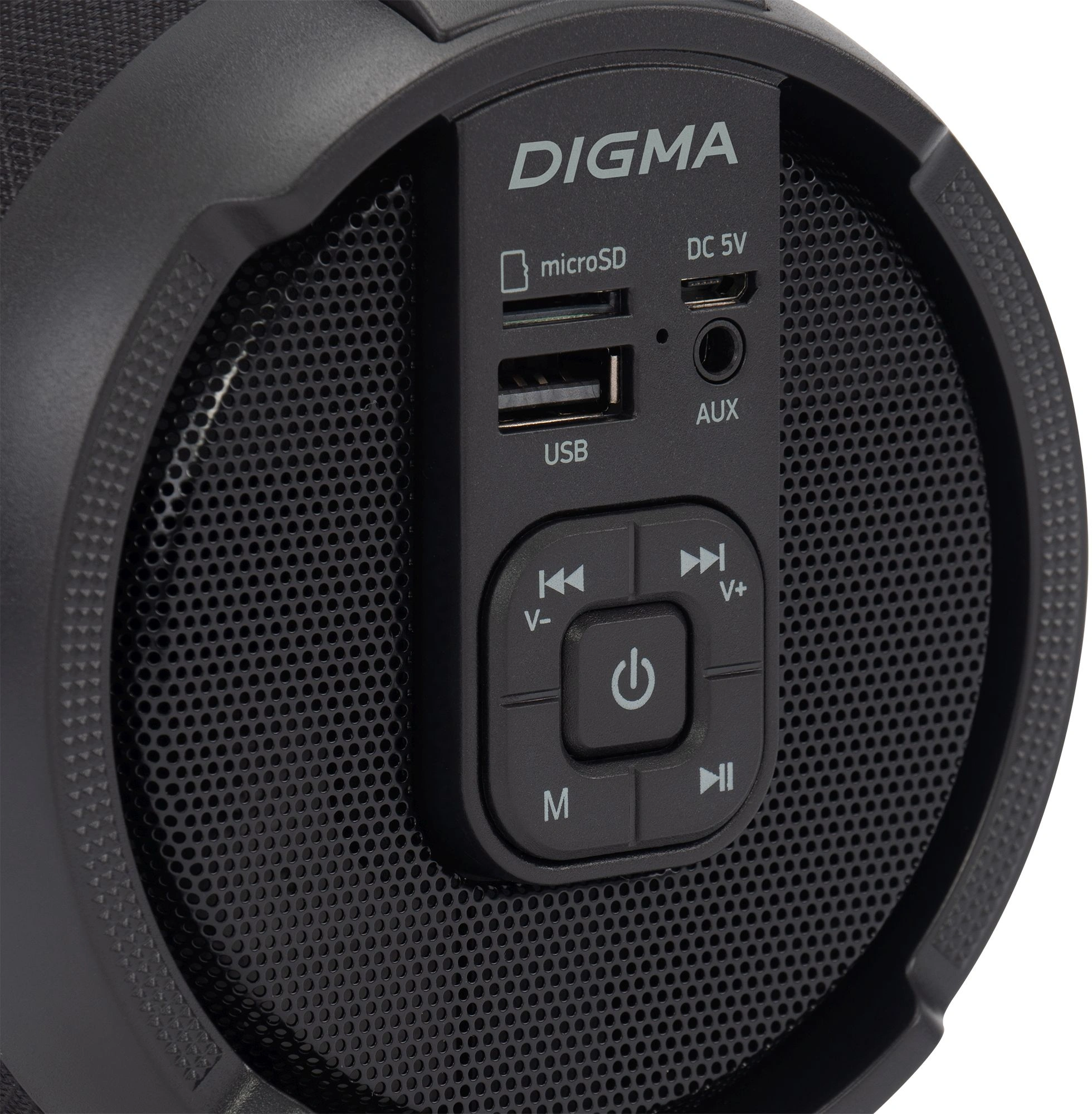 Колонка порт. Digma D-PS1520 черный/черный 16W 1.0 BT 10м 1500mAh (SP1520B)