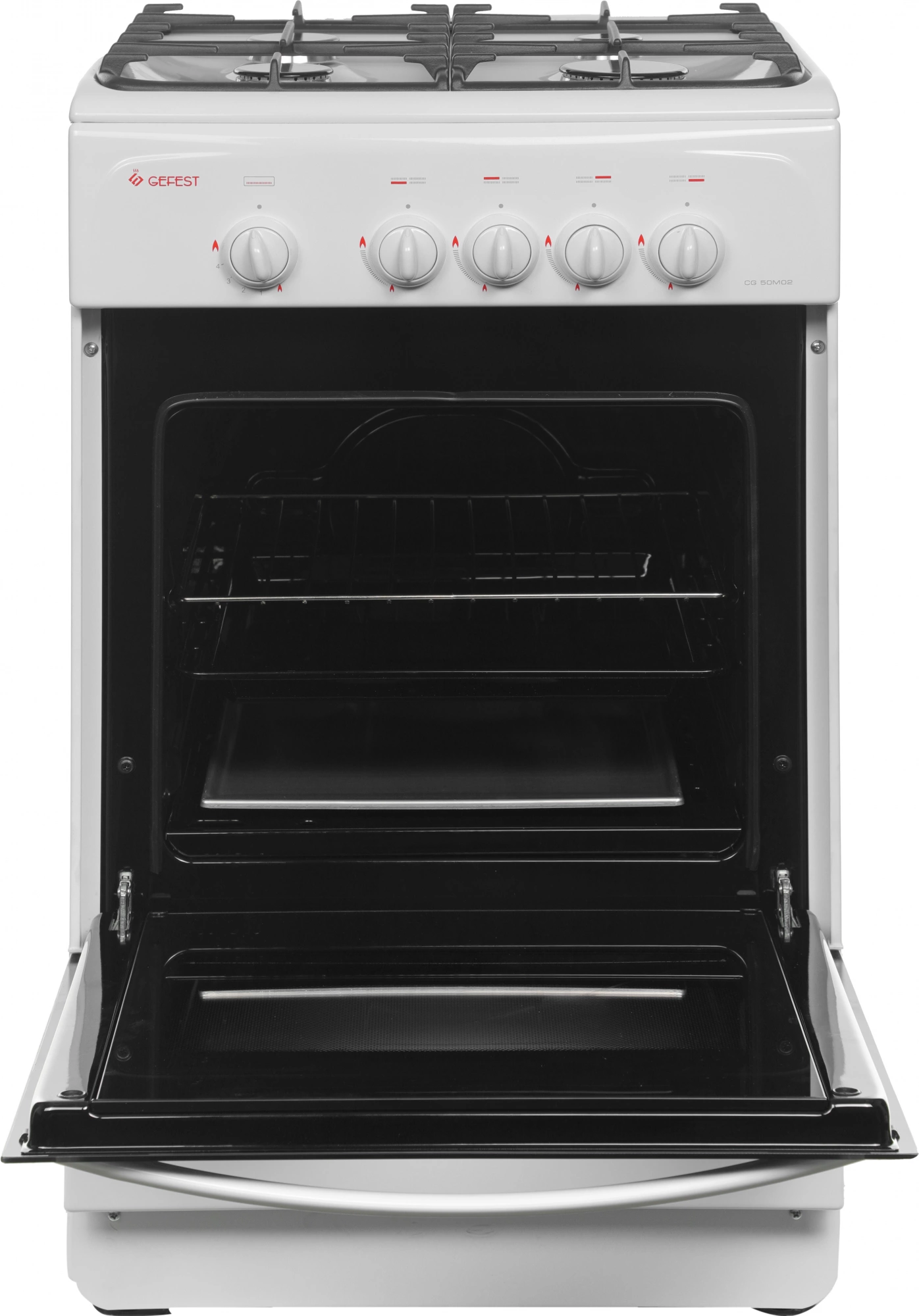 Плита Газовая Gefest CG 50М02 К73 белый (без крышки) реш.чугун