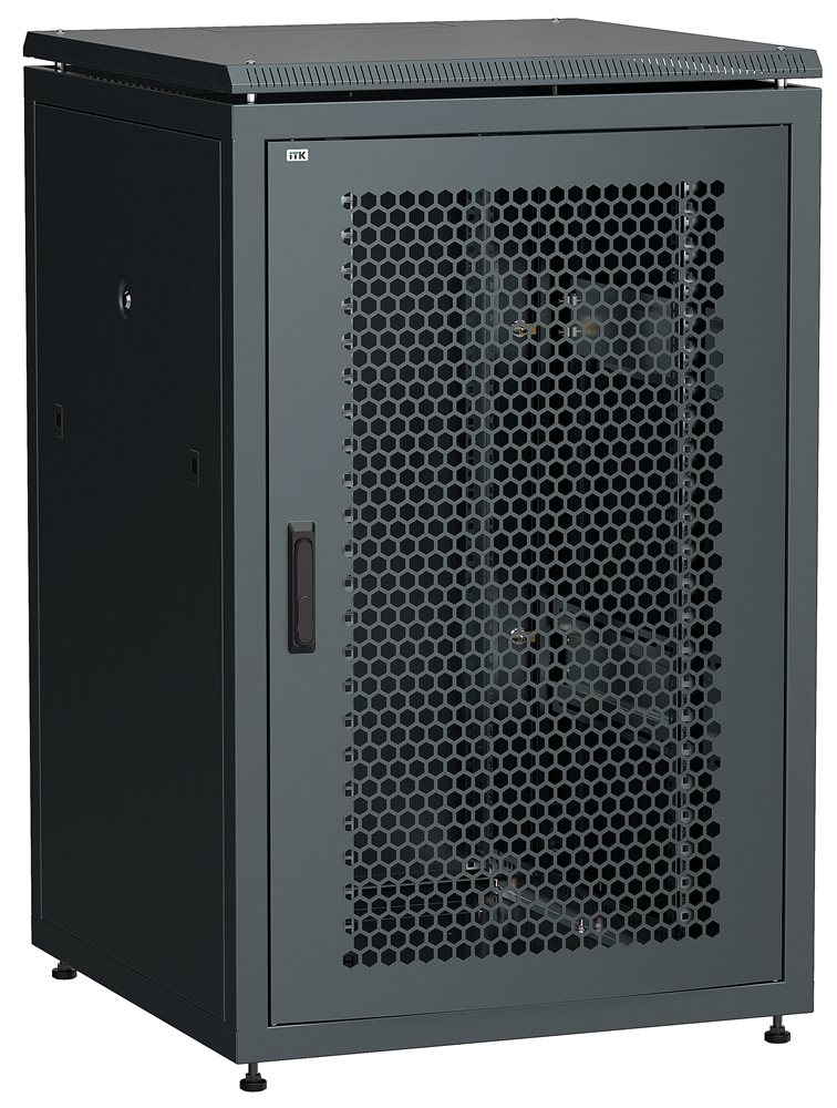 LN05-18U88-PM - ITK LINEA N 18U 800х800мм перф. пер. дв. задн. металл. чер.