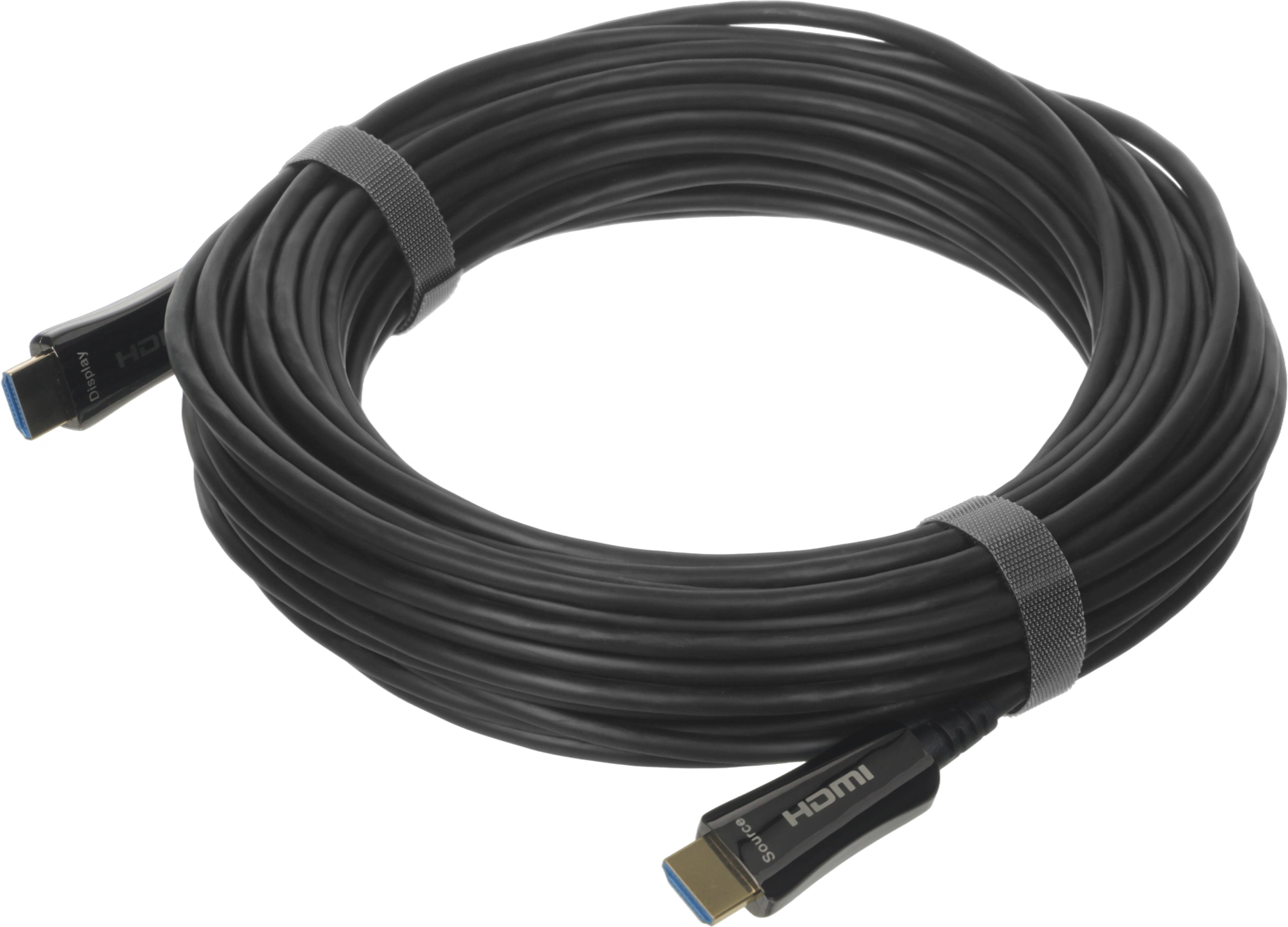Кабель аудио-видео Digma HDMI 2.0 AOC HDMI (m)/HDMI (m) 20м. позолоч.конт. черный (BHP AOC 2.0-20)