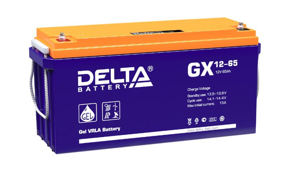 Аккумуляторная батарея Delta GX 12-65 (12V / 65Ah)