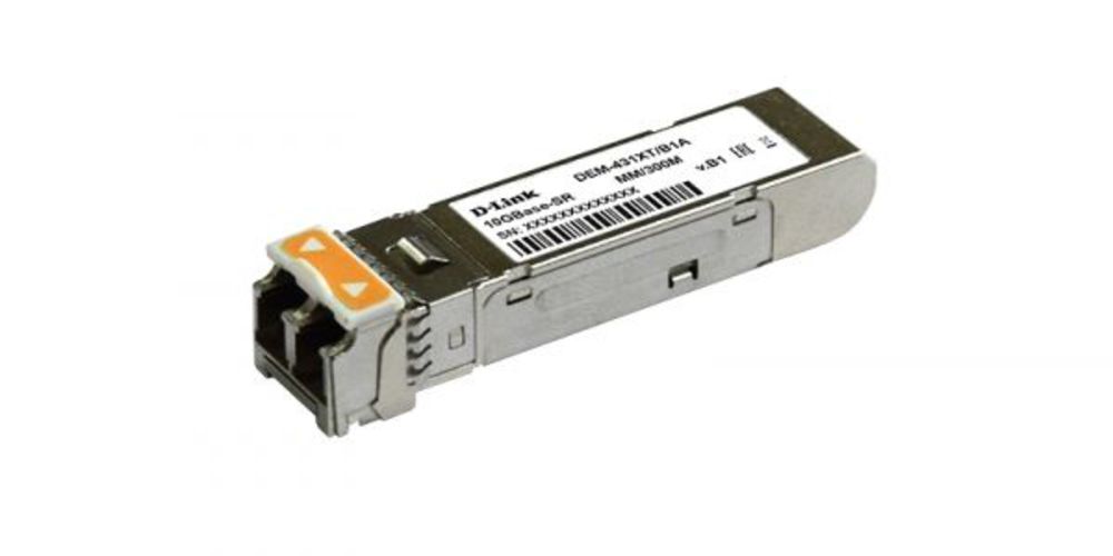 431XT/B1A  PROJ трансивер D-Link SFP+ с 1 портом 10GBase-SR для многомодового оптического кабеля (до 300 м)