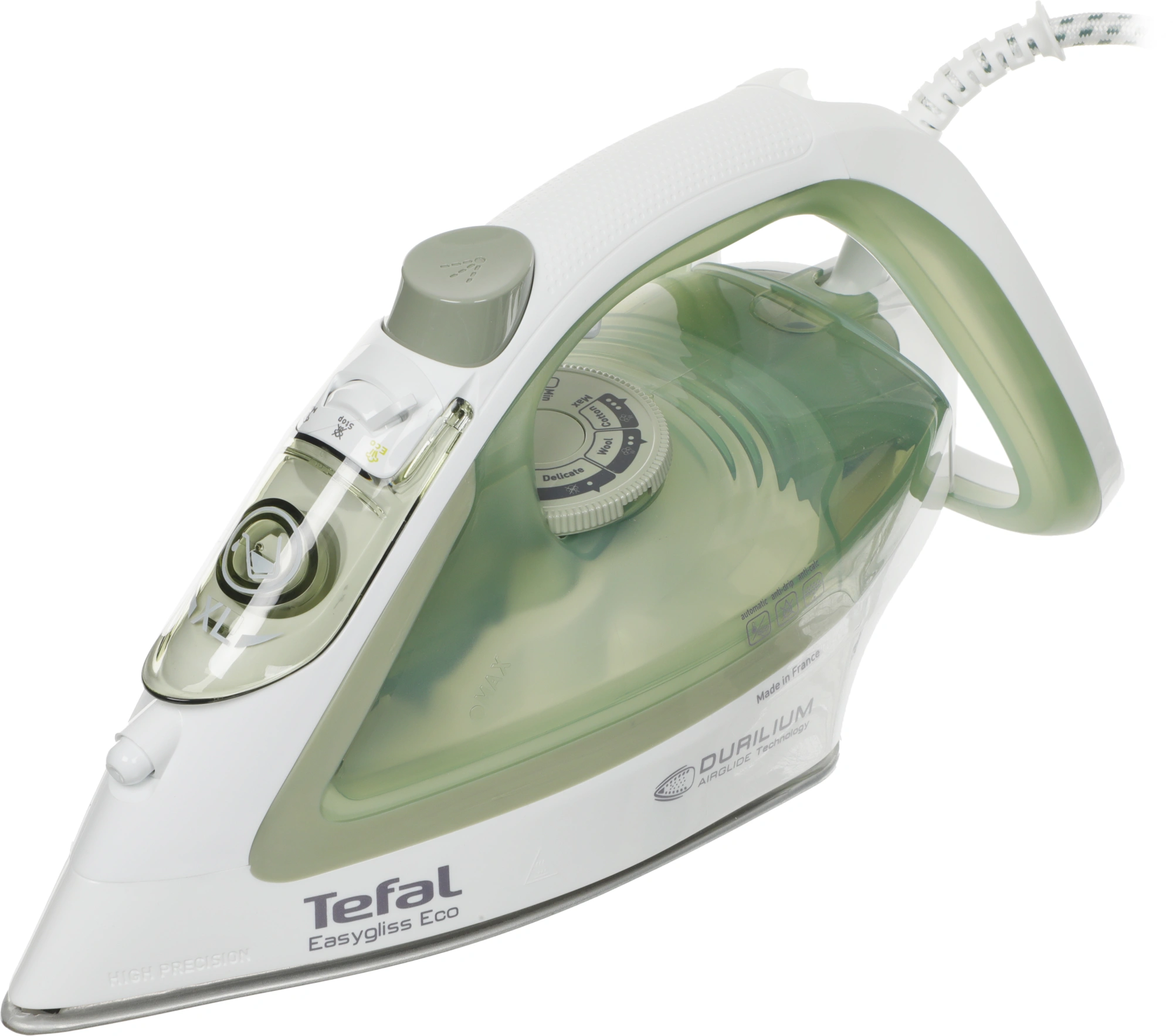 Утюг Tefal Easygliss Eco FV5781E1 2800Вт зеленый/белый