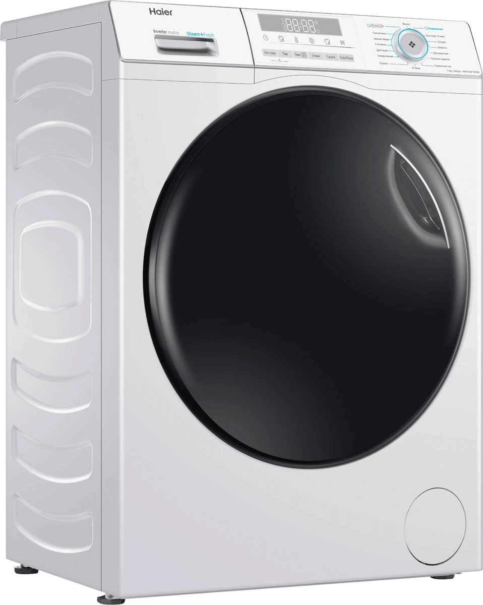 Стиральная машина Haier HWD70-BP14929B класс: B загр.фронтальная макс.:7кг (с сушкой) белый инвертор