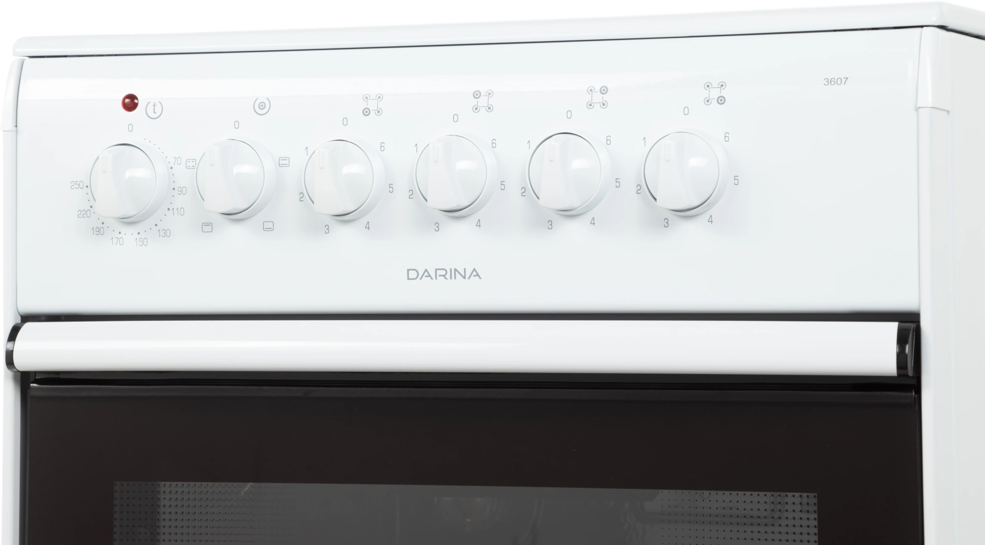 Плита Электрическая Darina B 3607 W белый/черный стеклокерамика (без крышки)