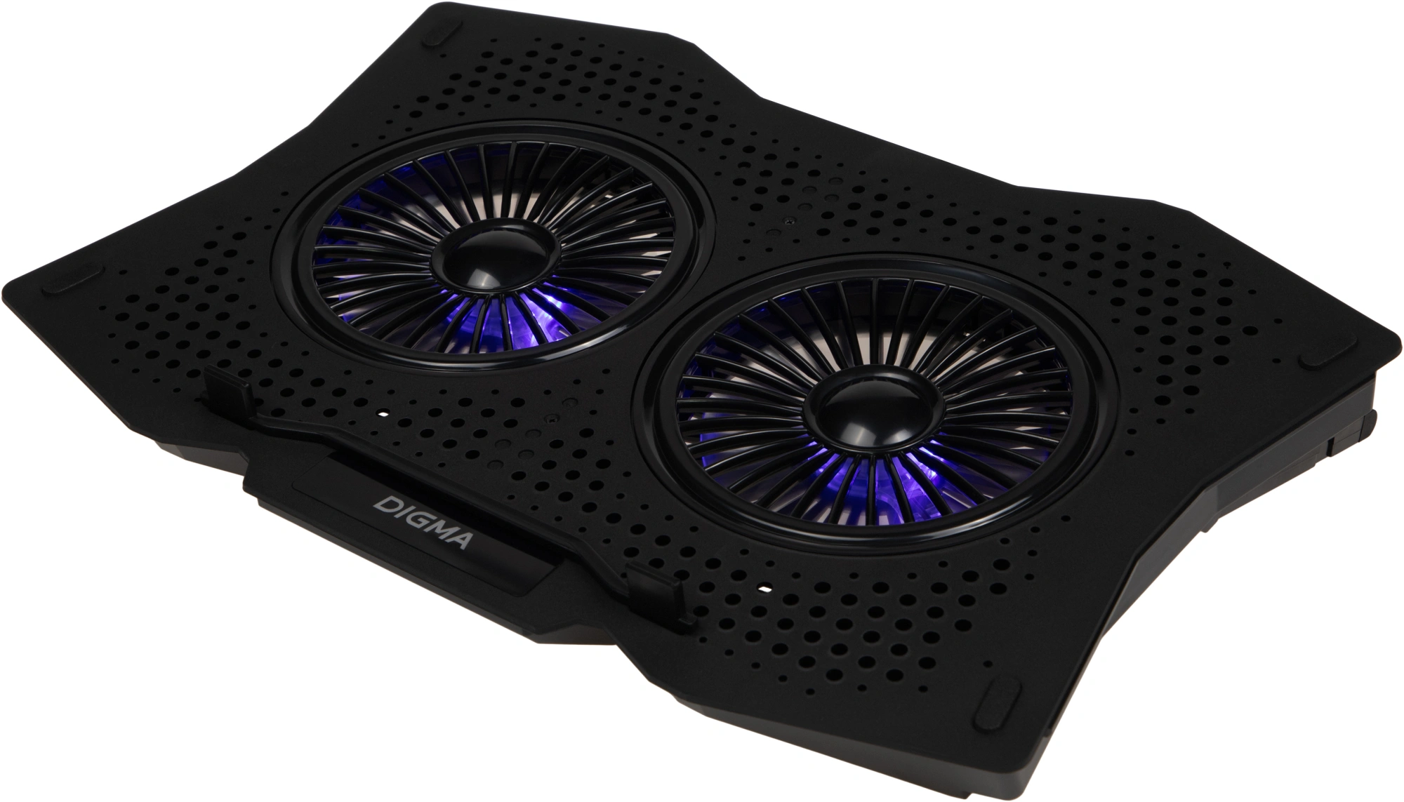 Подставка для ноутбука Digma D-NCP180-2x110 18" 410x280x34мм 20дБ 2xUSB 2x 110ммFAN 700г пластик ABS черный