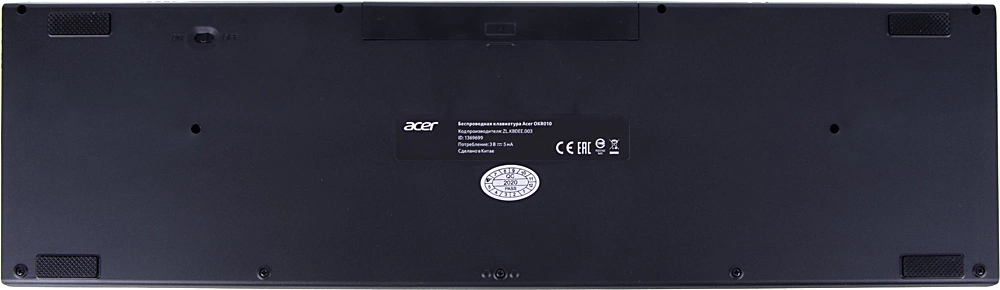 Клавиатура Acer OKR010 черный USB беспроводная slim Multimedia (ZL.KBDEE.003)
