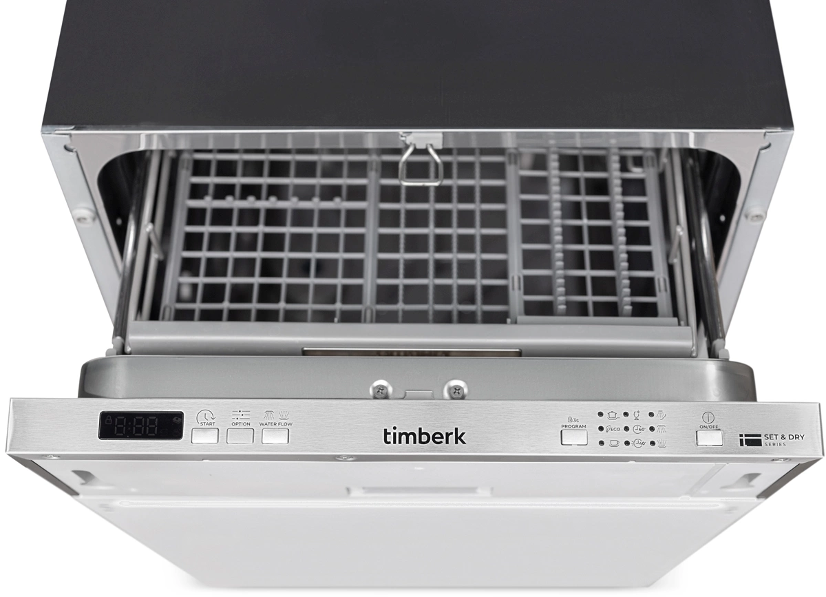 Посудомоечная машина Timberk Set&Dry T-DW45BI103 серебристый (узкая)