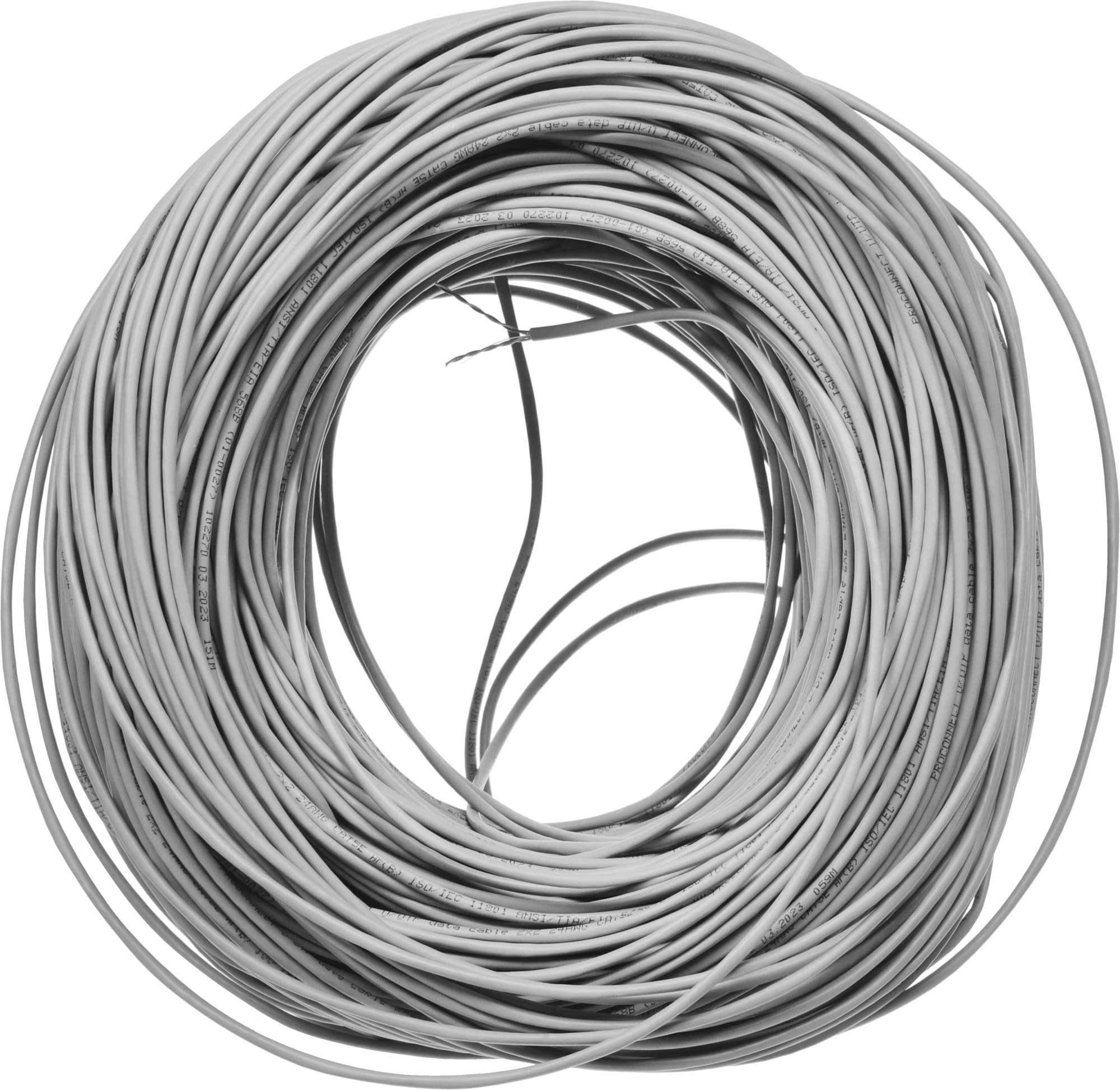 Кабель информационный PROconnect 01-0027 кат.5E FTP 2 пары 24AWG PVC внутренний 305м серый