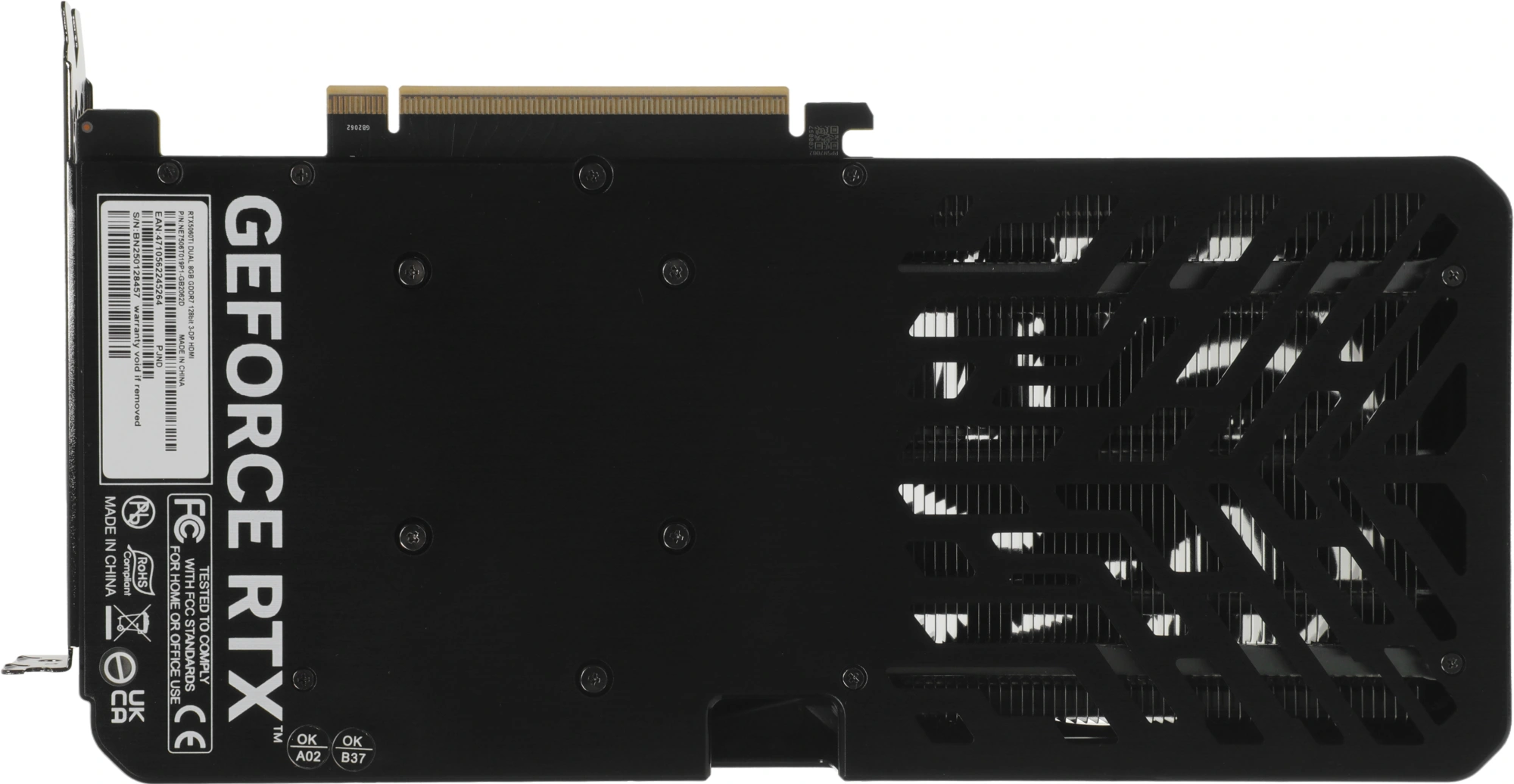 Видеокарта Palit PCI-E 5.0 PA-RTX5060Ti DUAL NVIDIA GeForce RTX 5060TI 8Gb 128bit GDDR7 2407/28000 HDMIx1 DPx3 HDCP Ret