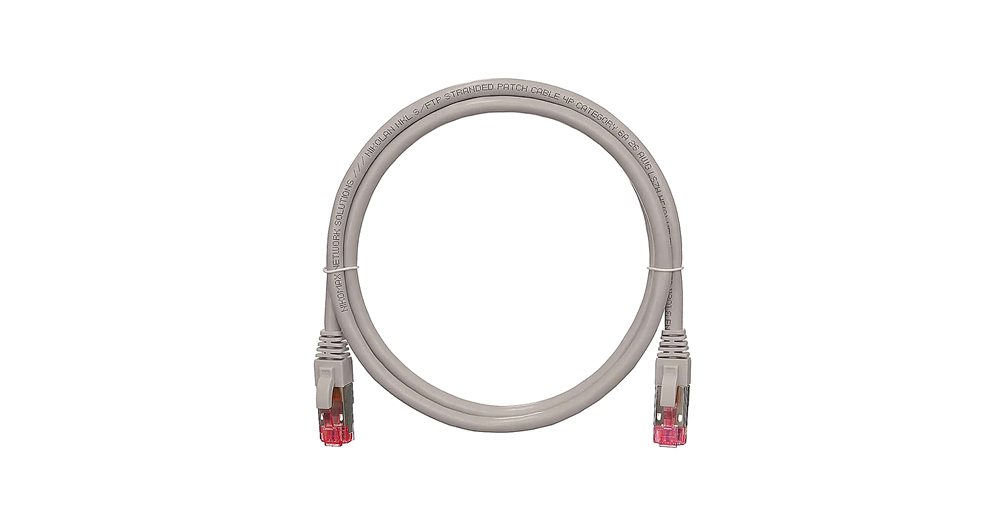 NMC-PC4SA55B-015-C-GY - Коммутационный шнур экранированный, категории 6А, LSZH, 1,5 м