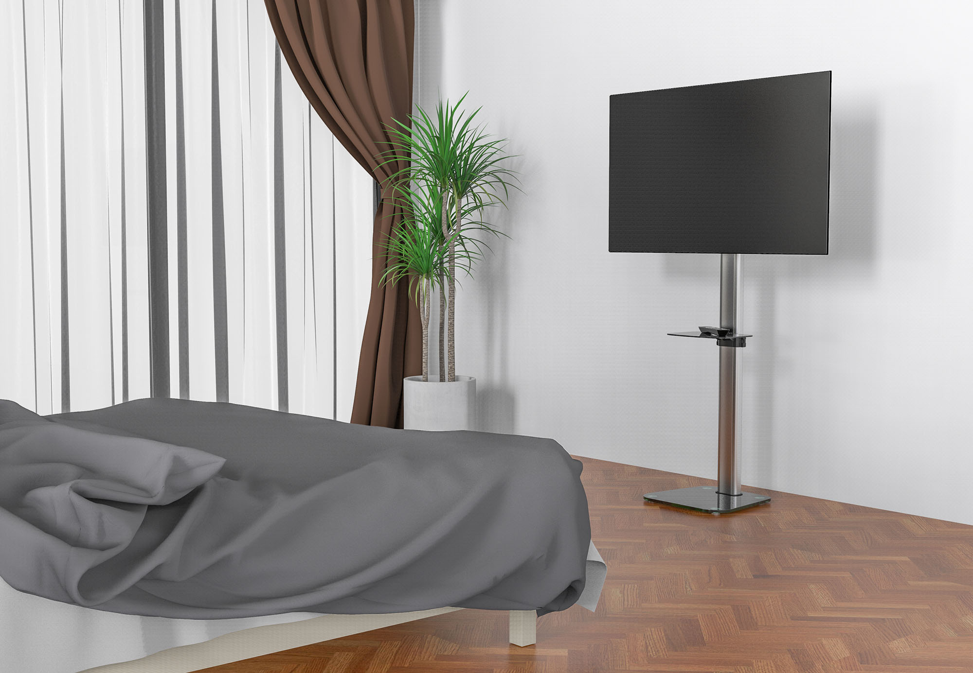 Стойка для телевизора Cactus CS-VM-ST97-D черный 37"-70" макс.68кг напольный