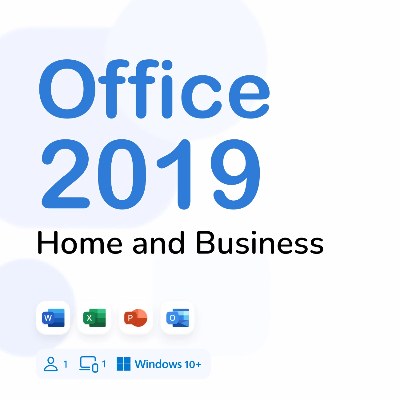 Ключ активации Microsoft Office Installer для дома и бизнеса 2019 Все языки (T5D-03189-EFT)