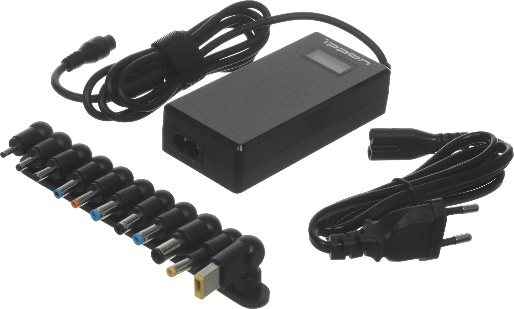 Блок питания Ippon D90U автоматический 90W 15V-19.5V 11-коннект. 4.5A 2.1A от бытовой электросети LСD индикатор