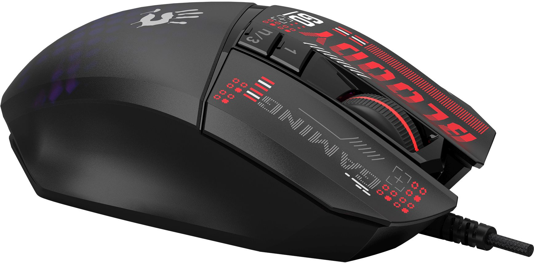 Мышь A4Tech Bloody W60 Max Mini черный/рисунок оптическая 12000dpi USB 9but
