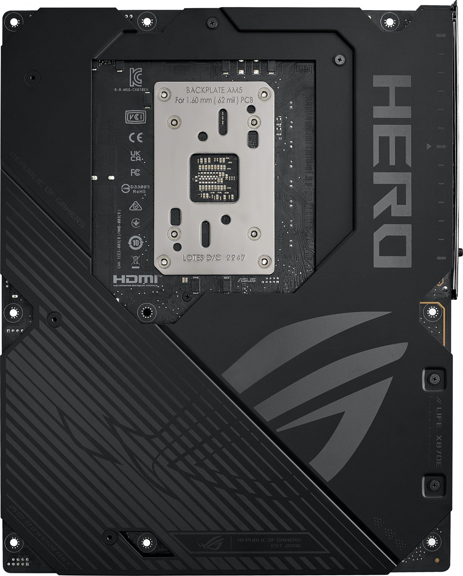 Материнская плата Asus ROG CROSSHAIR X870E HERO Socket AM5 AMD X870E 4xDDR5 ATX AC`97 8ch(7.1) 5Gigabit + 2.5Gigabit Ethernet RAID+HDMI