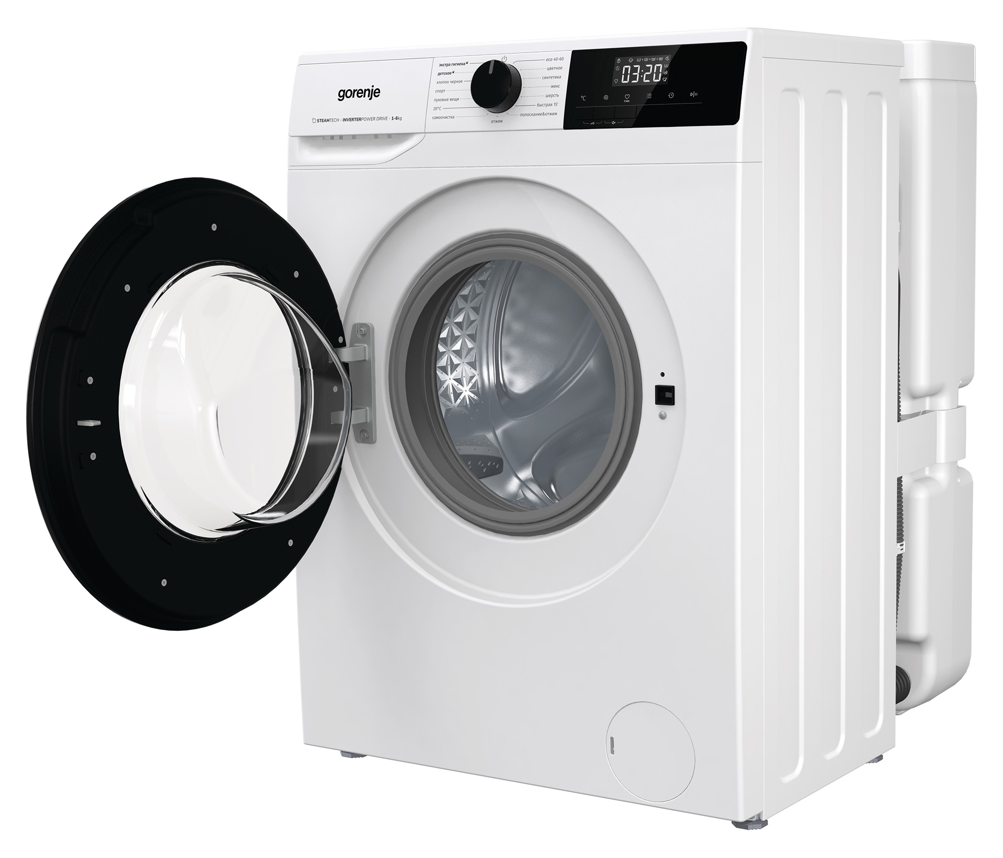 Стиральная машина Gorenje W1NHPI62SCSIRV класс: A загр.фронтальная макс.:6кг белый инвертор