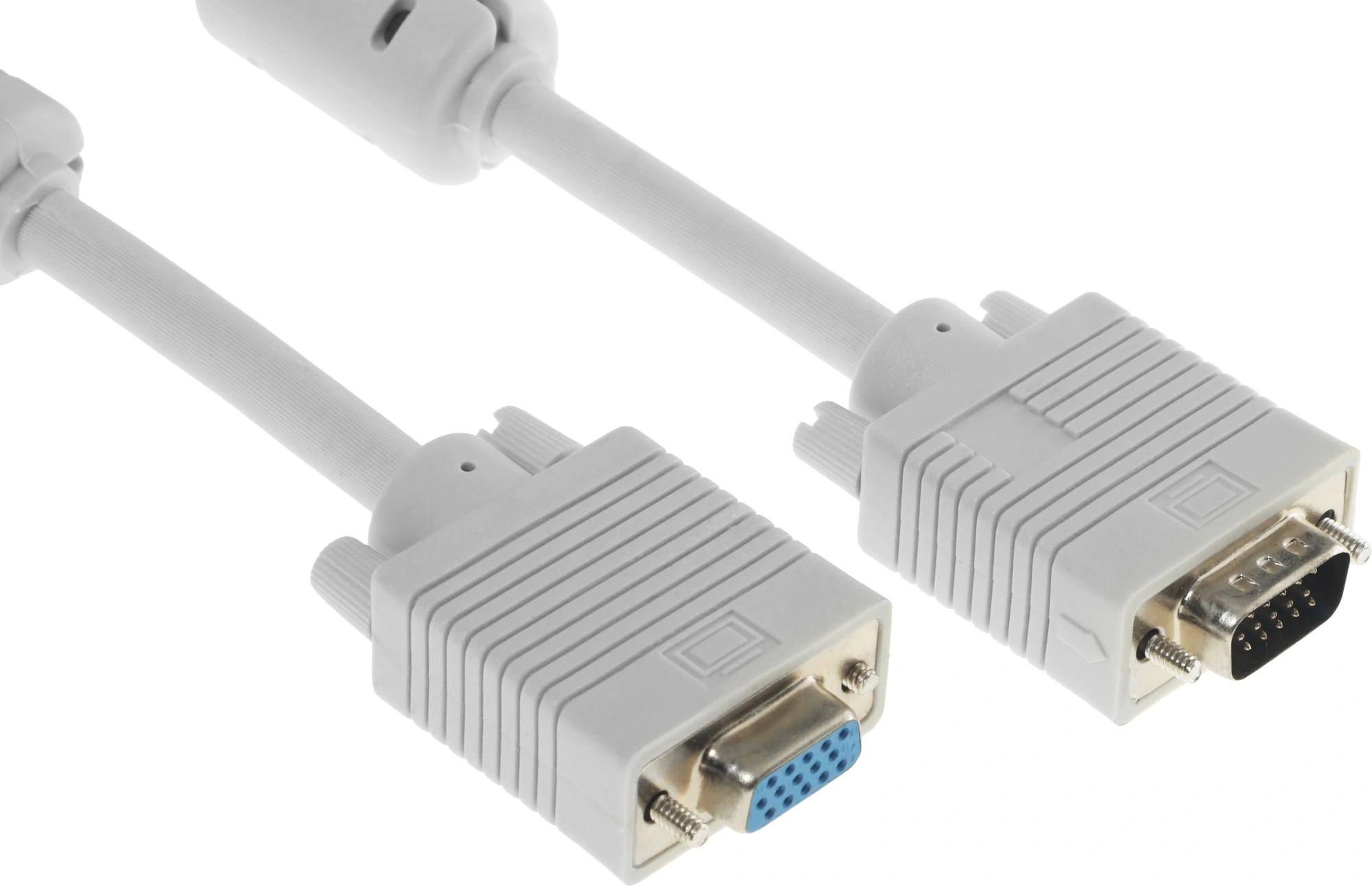 Кабель-удлинитель Buro CAB015S-06 VGA (m) VGA (f) 1.8м феррит.кольца серый