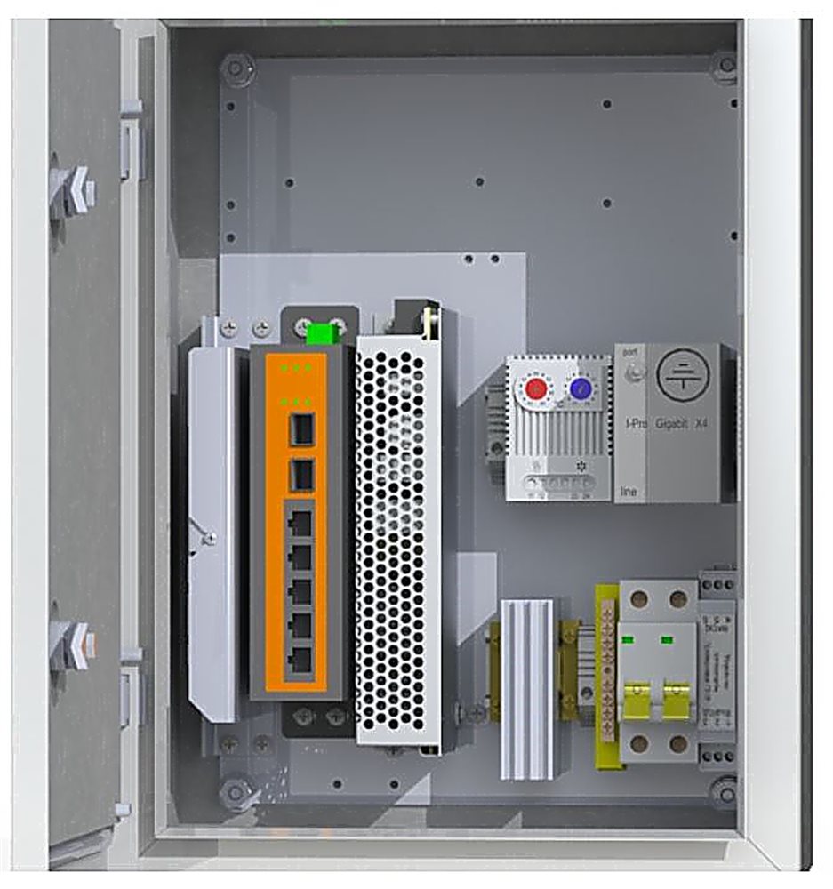 Mastermann 6 УТП 4КУ ГЗ - Коммутационный термошкаф IP 66 с защитным реле от "холодного пуска". Габариты (внешние): 300х400х210 мм (ШхВхГ)