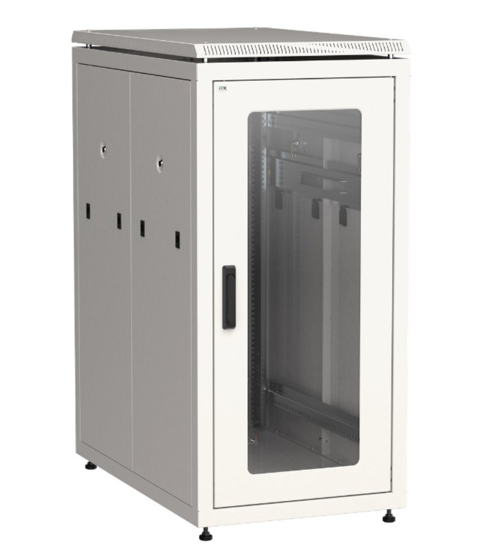 LN35-18U61-G ITK Шкаф сетевой 19" LINEA N 18U 600х1000 мм стеклянная передняя дверь серый