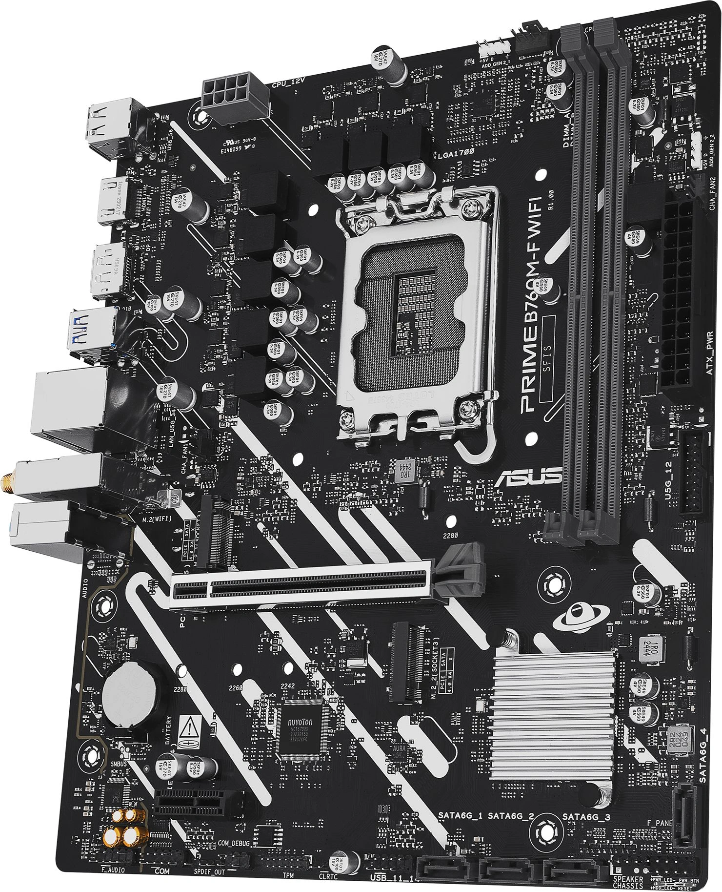 Материнская плата Asus PRIME B760M-F WIFI Soc-1700 Intel B760 2xDDR5 mATX AC`97 8ch(7.1) GbLAN RAID+HDMI+DP