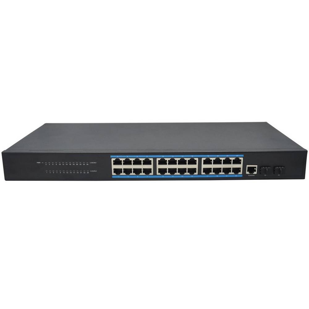 Osnovo SW-72402/L2 - Управляемый (L2+) коммутатор Gigabit Ethernet на 26 портов.Порты: 24 x GE (10/100/1000Base-T) + 2 x GE SFP (1000Base-X)