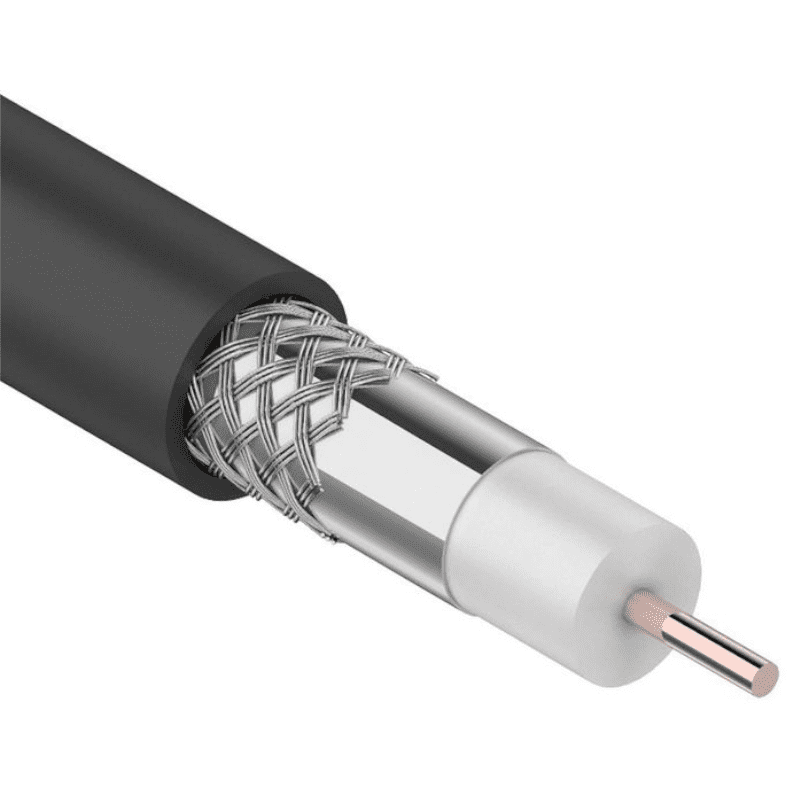 01-2202 - Кабель REXANT RG-6U (75 Ом), CCS/Al/Al (1,02/Al/48*0,12мм) 64%, (бухта 100м), черный (OUTDOOR)