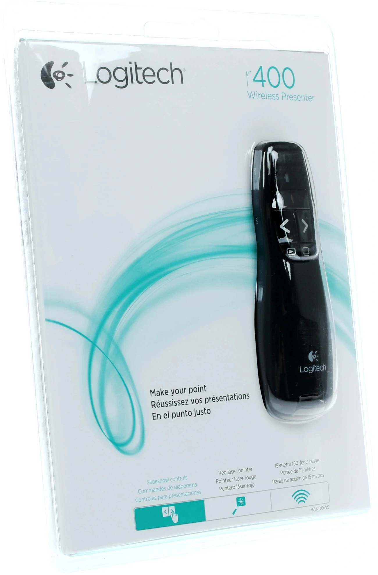 Презентер Logitech R400 Radio USB (15м) черный