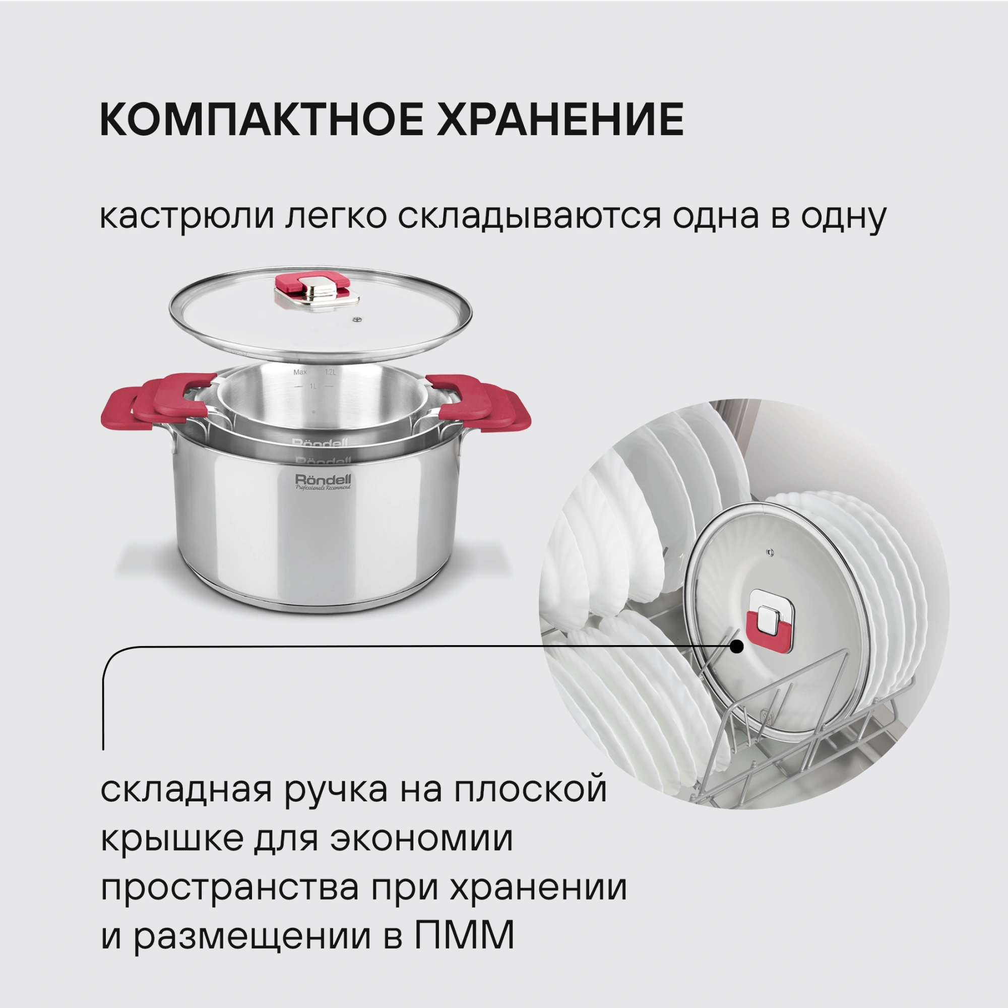 Набор посуды Rondell Savvy RDS-2012 7 предметов