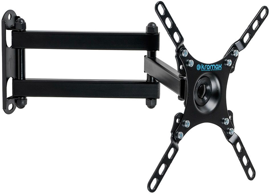 Кронштейн для телевизора Kromax DIX-13 черный 15"-42" макс.20кг настенный поворотно-выдвижной и наклонный