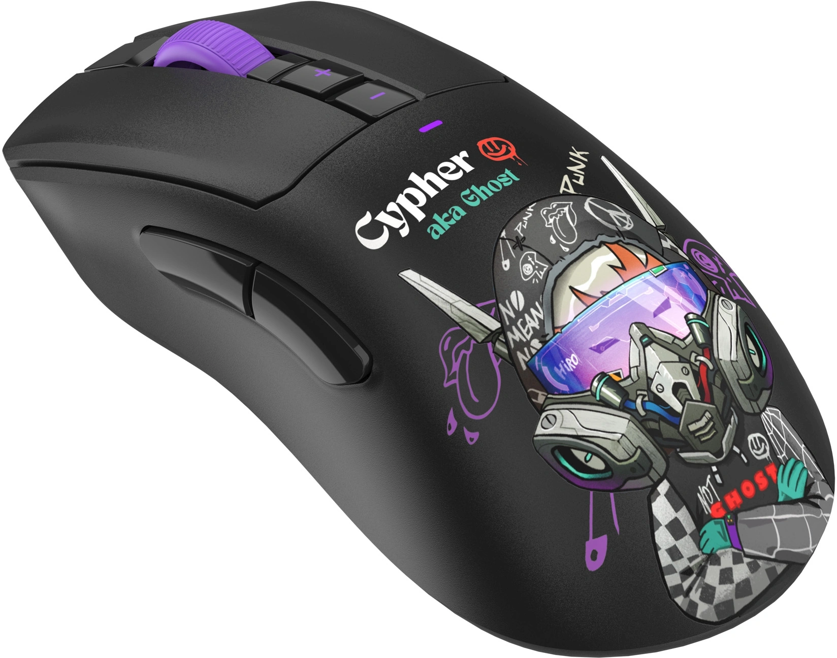Мышь A4Tech Bloody R73 Ultra Duo черный/рисунок оптическая 20000dpi беспров. USB/USB-C 7but (R73 ULTRA DUO CYPHER GHOST)