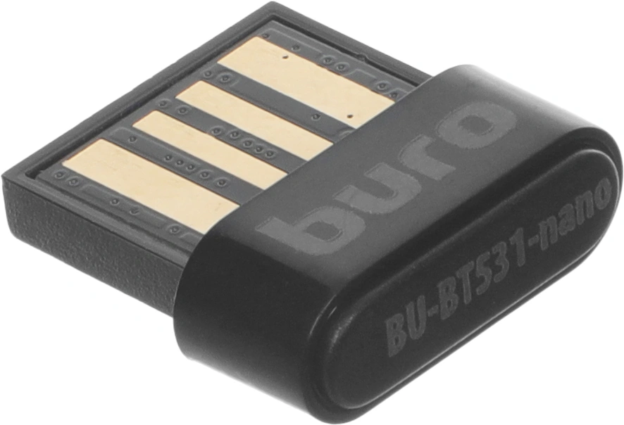 Адаптер USB Buro BU-BT531-nano BT5.3+EDR class 1.5 20м черный